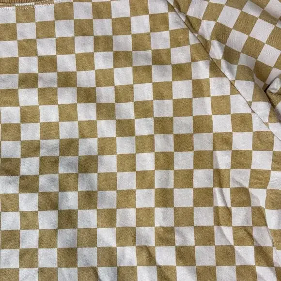 Splits59 Tilda Crewneck Sweater XS Plaid Pink Orange Checkered Loungewear NWT - Picture 4 of 8